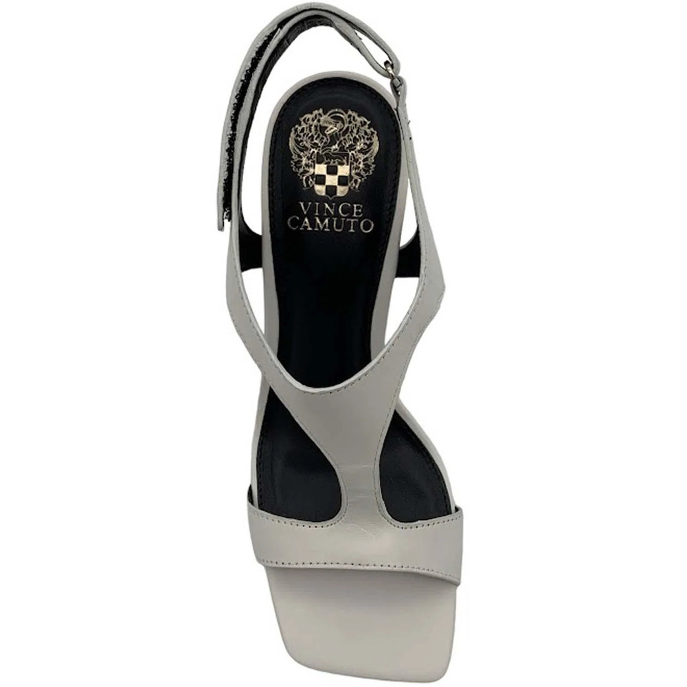 Vince Camuto Leather Wedge Heel Sandals Larahana Coconut Cream - Medium - Picture 2 of 3